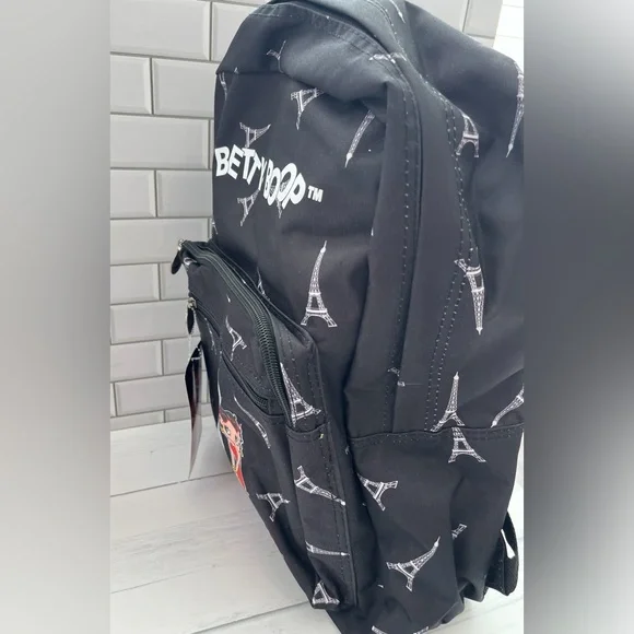 Betty Boop “ In Paris “ Backpack Perfect for Every Day Use Lightweight - Picture 5 of 9